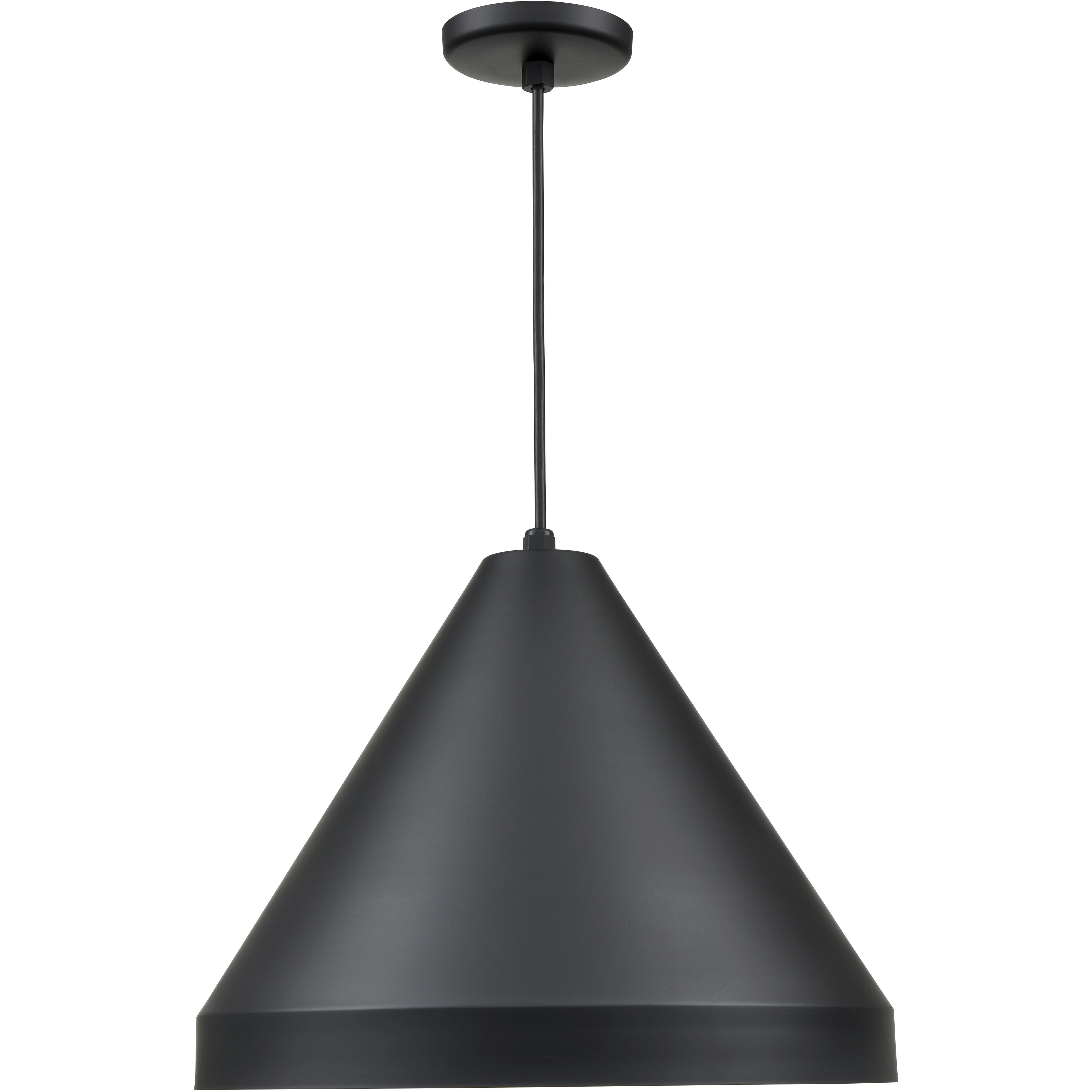 R Series 1 Light 17 inch Satin Black Outdoor Pendant